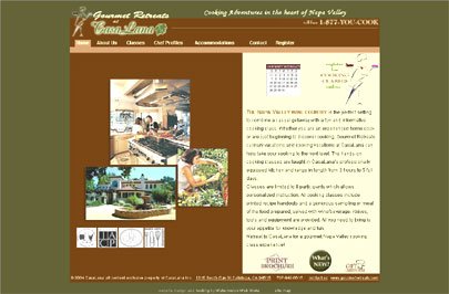 Cooking Vacations, Culinary Vacations and Cooking Classes in Napa Valley from Gourmet Retreats at CasaLana